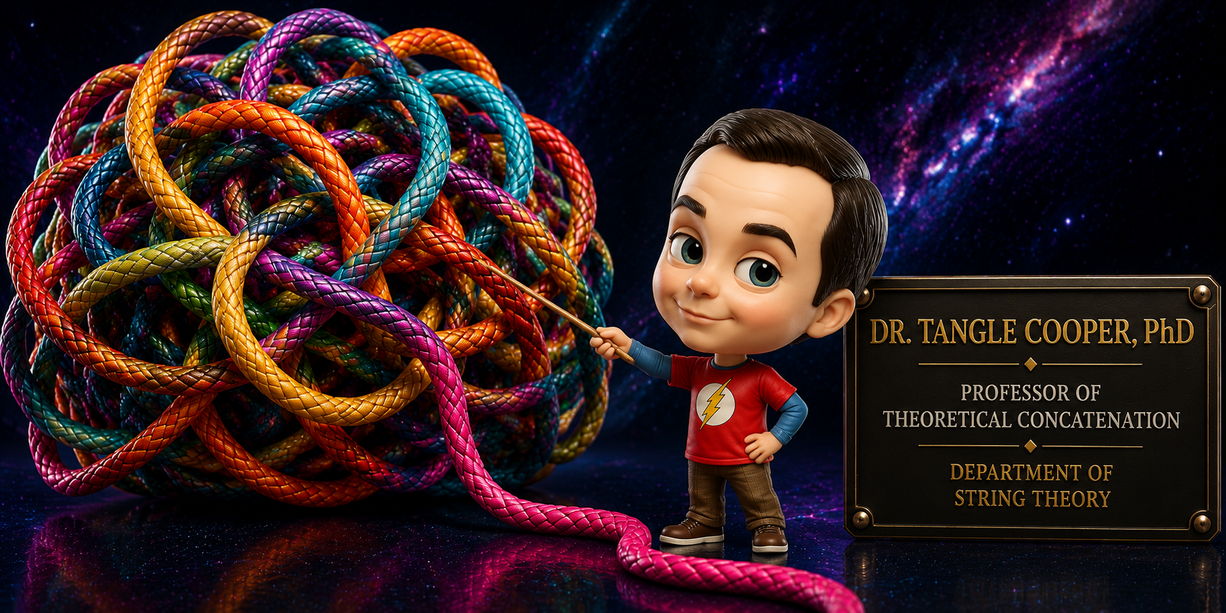 Dr. Tangle Cooper, professor of theoretical concatenation